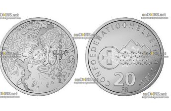Монеты Швейцарии 20 Francs Озеро Маджоре