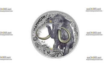 Ниуэ монета 1$ Мамонт
