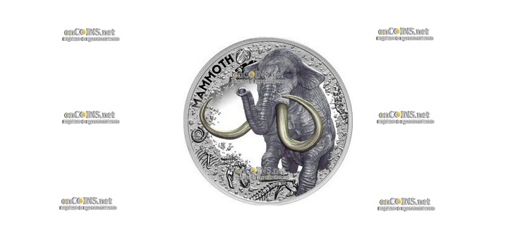 Ниуэ монета 1$ Мамонт