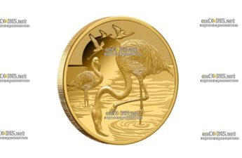 Золотая монета 100 долларов Ниуэ Фламинго
