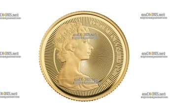 Золотая монета £25 Британии Портреты королевы