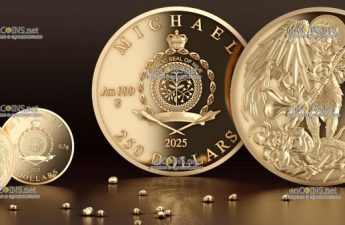 Золотые Монеты Ниуэ Архангел Михаил