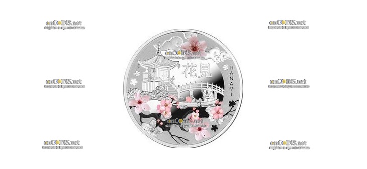 Монета 1 доллар Японская поэзия Ханами