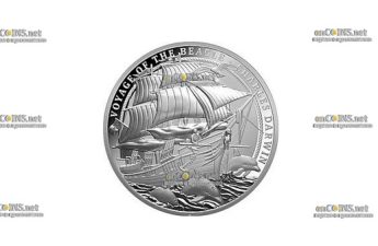 Монета доллар Ниуэ Чарльз Дарвин