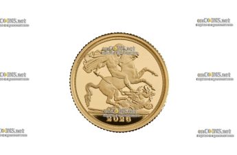 Монета Великобритании четверть Соверена