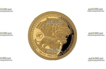 Монета 10$ Соломоновых Островов Тигр