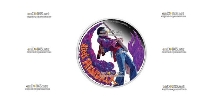 Монета доллар Тувалу Джими Хендрикс