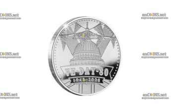 Монета ½ доллара Соломоновых Островов VE Day