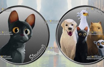 Монета Латвии 77 евро Поток