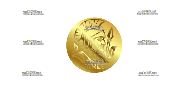 Монета Ниуэ ½$ Арес