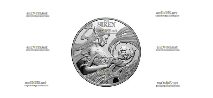 Монета Ниуэ доллар Сирена