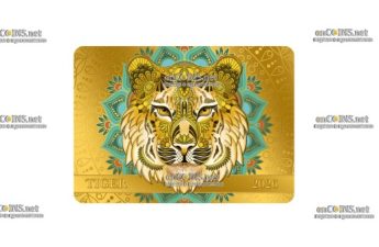 Монета Самоа 50 тала Тигр