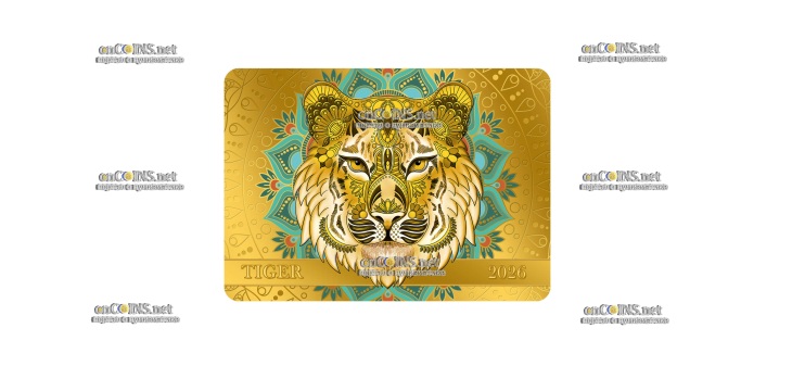 Монета Самоа 50 тала Тигр