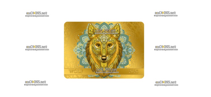 Монета Самоа 50 Тала Волк