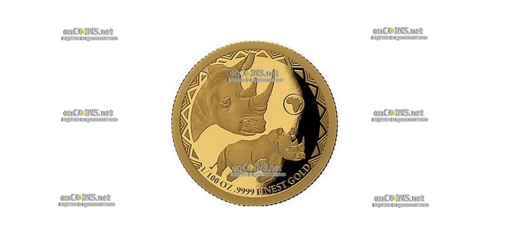 Монета Соломоновых островов $10 Носорог