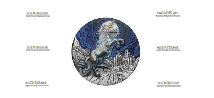 Монета Тувалу $5 Единорог