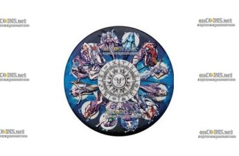 Монета Тувалу 5$ Знаки Зодиака и Богини