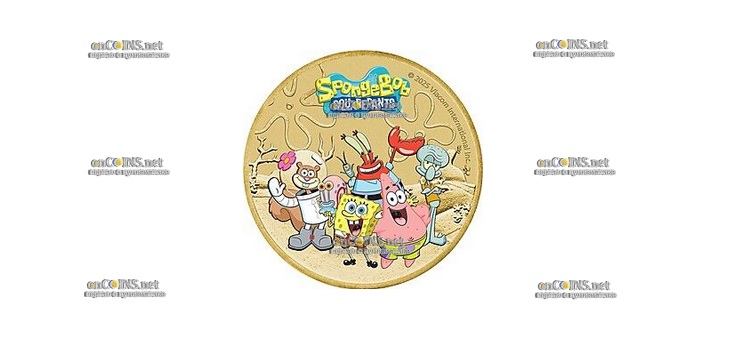 Монета Тувалу Доллар Губка Боб и друзья