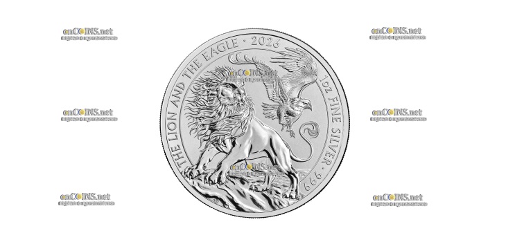 Монеты Англии £2 Лев и Орел