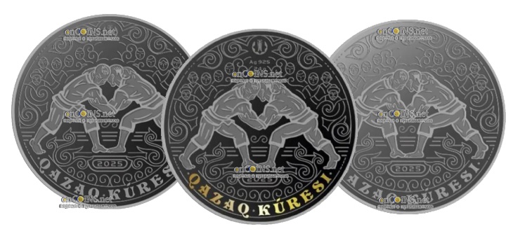 Монеты Казахстана Казакша Курес - Казахская Национальная Борьба