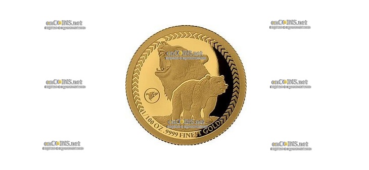 Монеты Соломоновых островов $10 Гризли