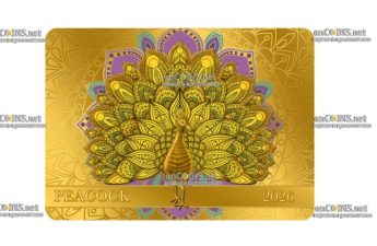 Прямоугольная монета 50 Тала Самоа Павлин