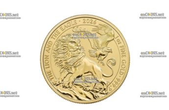 Золотая монета Британии £100 Лев и Орёл