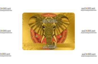 Золотая монета Самоа 50 Tala Слон