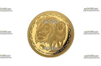 Золотая монета Соломоновых островов 10 Dollars Лев