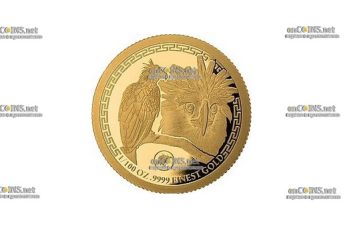 Золотая монета Соломоновых Островов 10$ Филиппинский орел