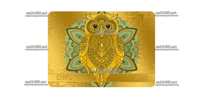 Золото монета 50 Tala Самоа Сова