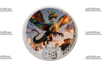 Либерия монета 20$ Кетцалькоатль