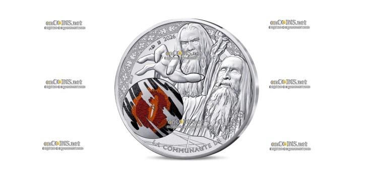 Франция монета 10€ Саруман и палантир