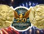 Франция золотая монета 200€ Вашингтон Лафайет