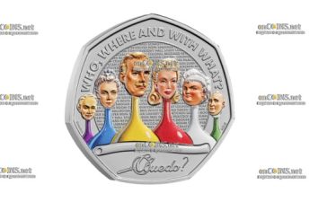 Британия цветная медно-никелевая монета 50p Настольная игра Cluedo